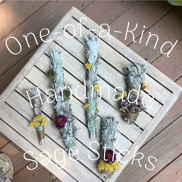 Romantic White Sage Floral Bouquet Lavender and Yarrow 8” New - Picture 13 of 16